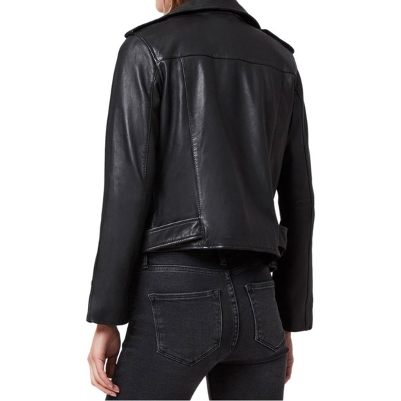 All Saints Balfern Leather Jacket | UK 12 / US 8 | Read Description | Damaged - Picture 3 of 10